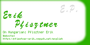 erik pfisztner business card